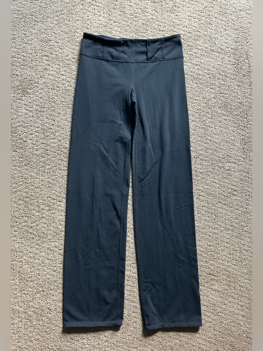 Lululemon Black Wide Belt Loops Full Length Leggings Sz 4